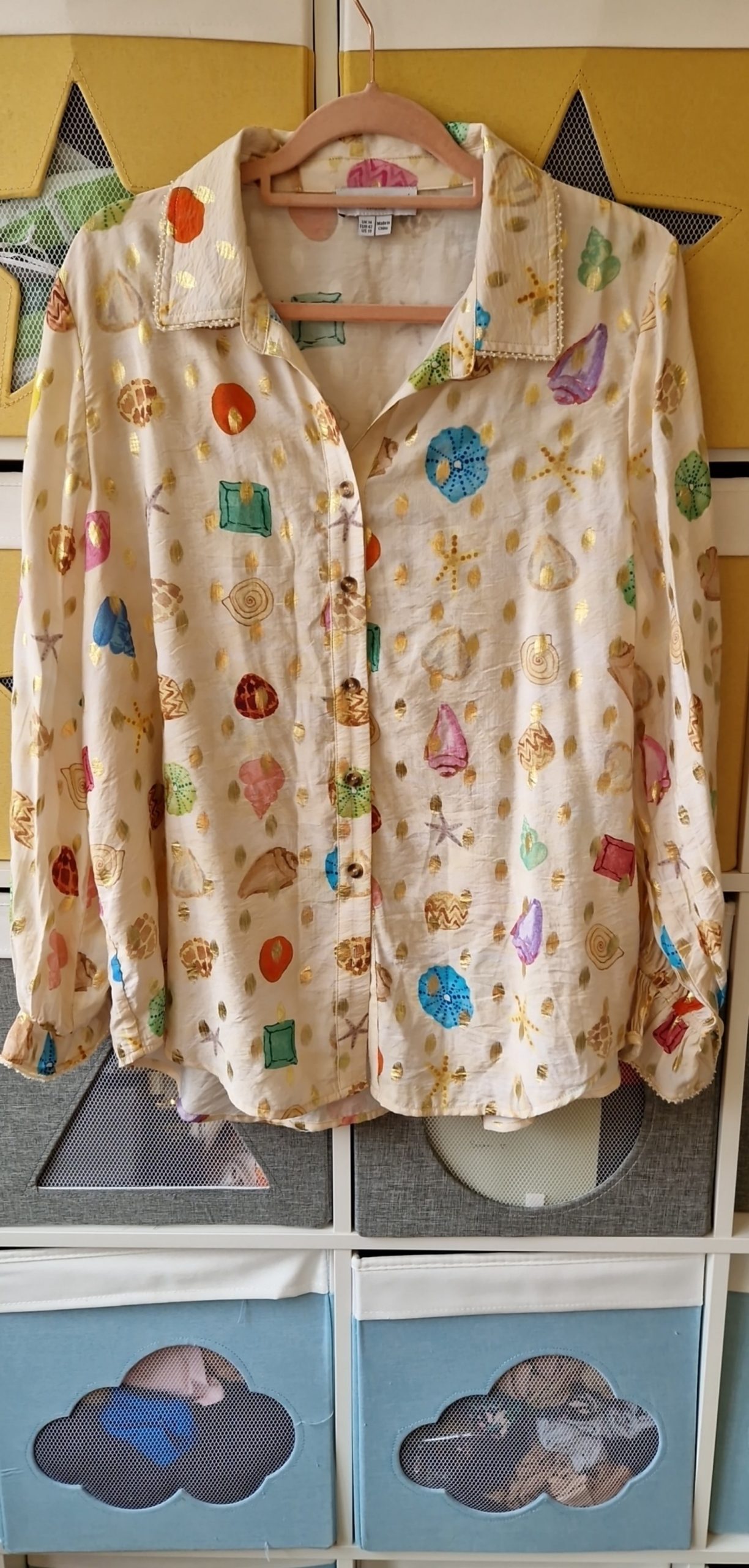Never Fully Dressed Cream Shell Geanie Blouse UK 14