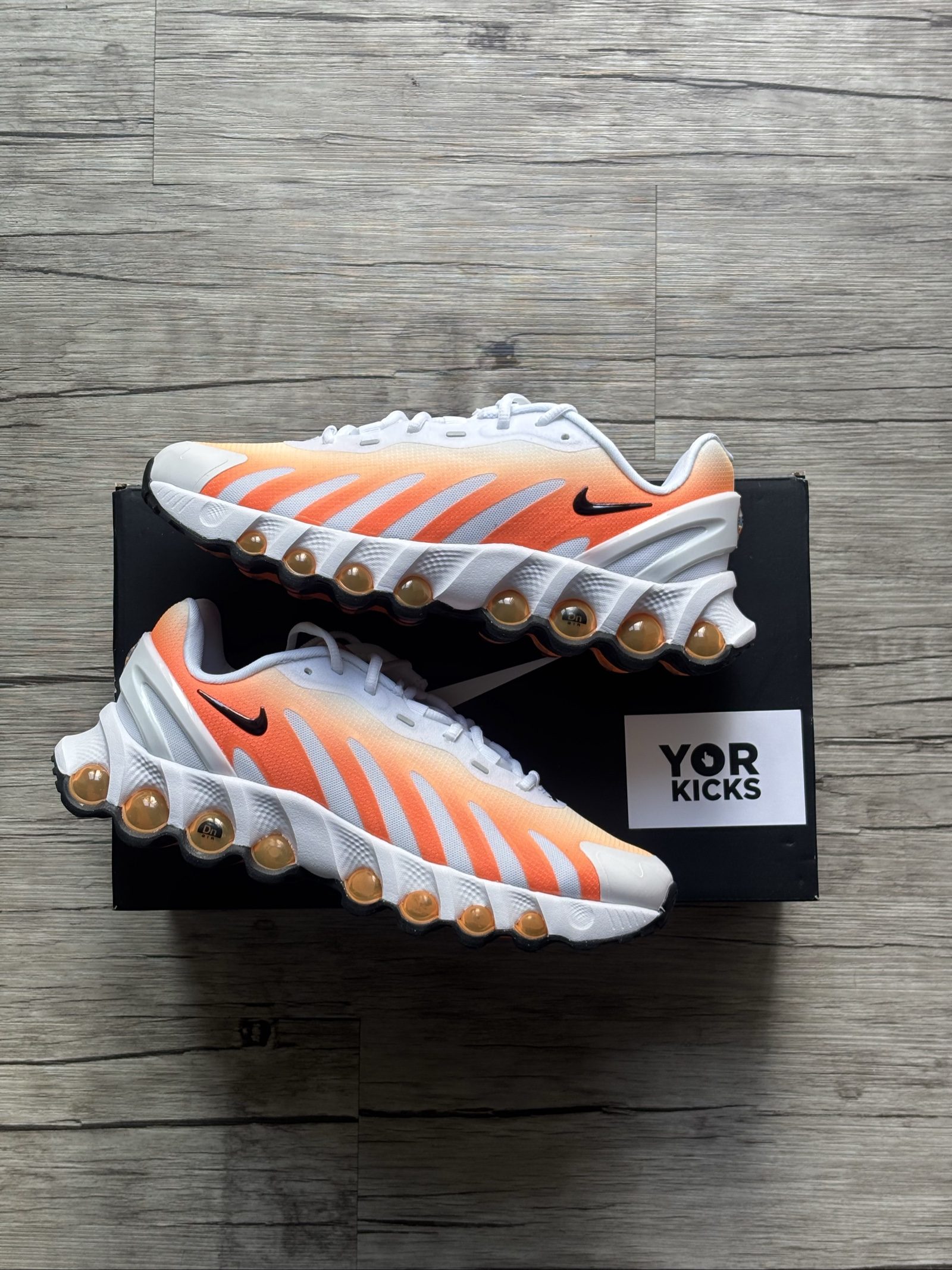 UK 6Y EU 40 GS Nike Air Max DN8 | White Orange HF7310-100 | New