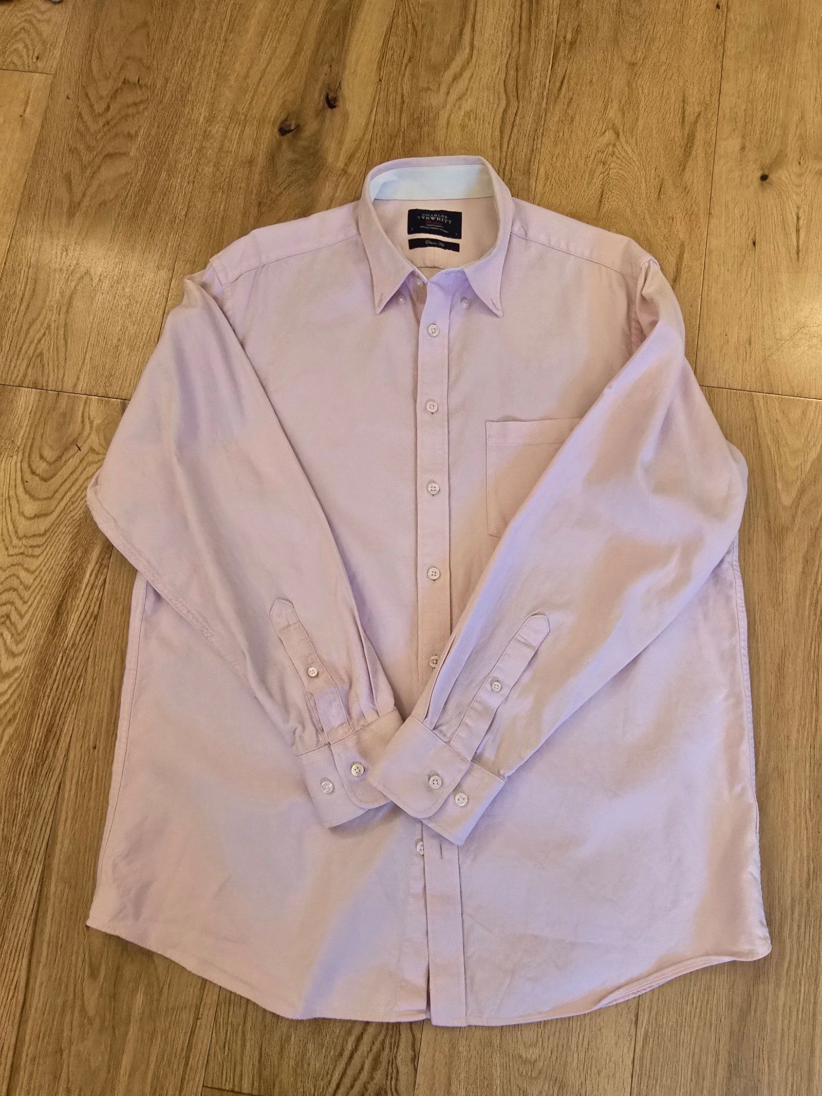 Charles Tyrwhitt Pink Classic Fit Cotton Shirt Large
