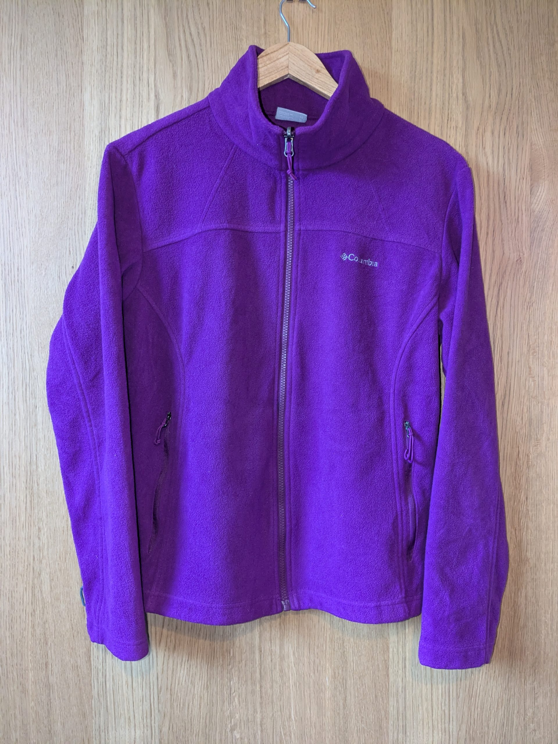 Columbia Purple Fleece Jacket XL Full Zip Cozy Warm