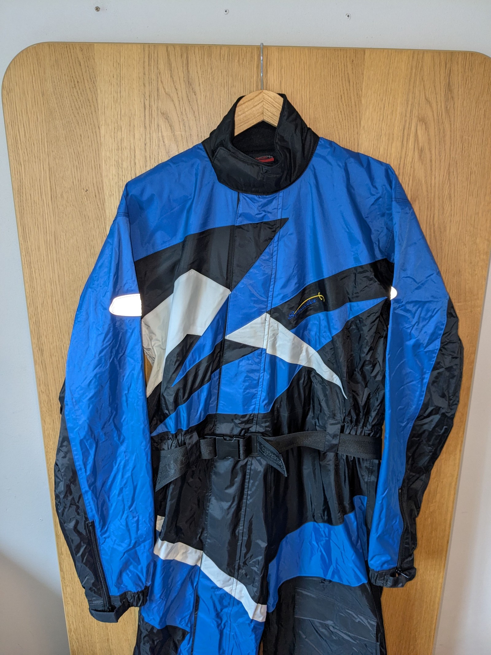 Spada Blue & Black Motorcycle Suit size S with Belt & Reflectors
