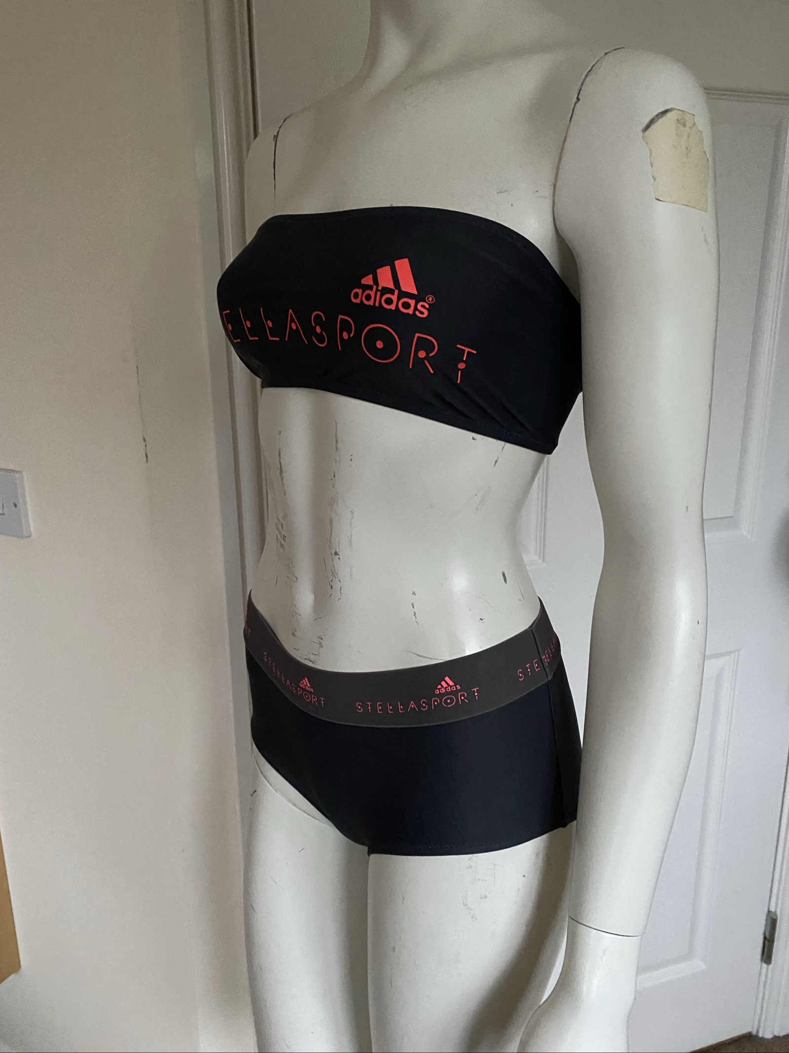 Adidas x Stella McCartney Grey & Pink Stellasport Bandeau Bikini Set - Size S (8-10) image 2
