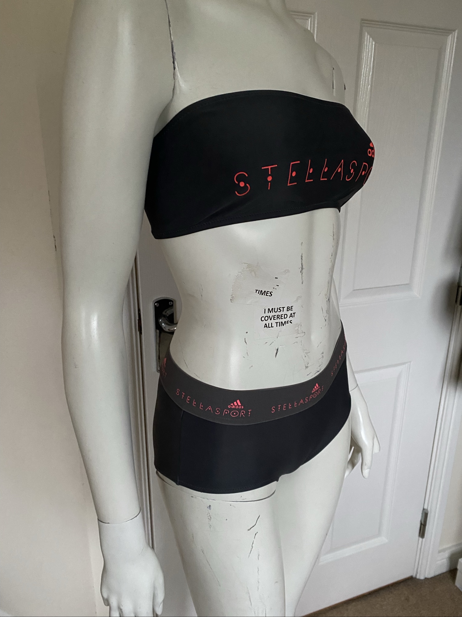 Adidas x Stella McCartney Grey & Pink Stellasport Bandeau Bikini Set - Size S (8-10) image 4