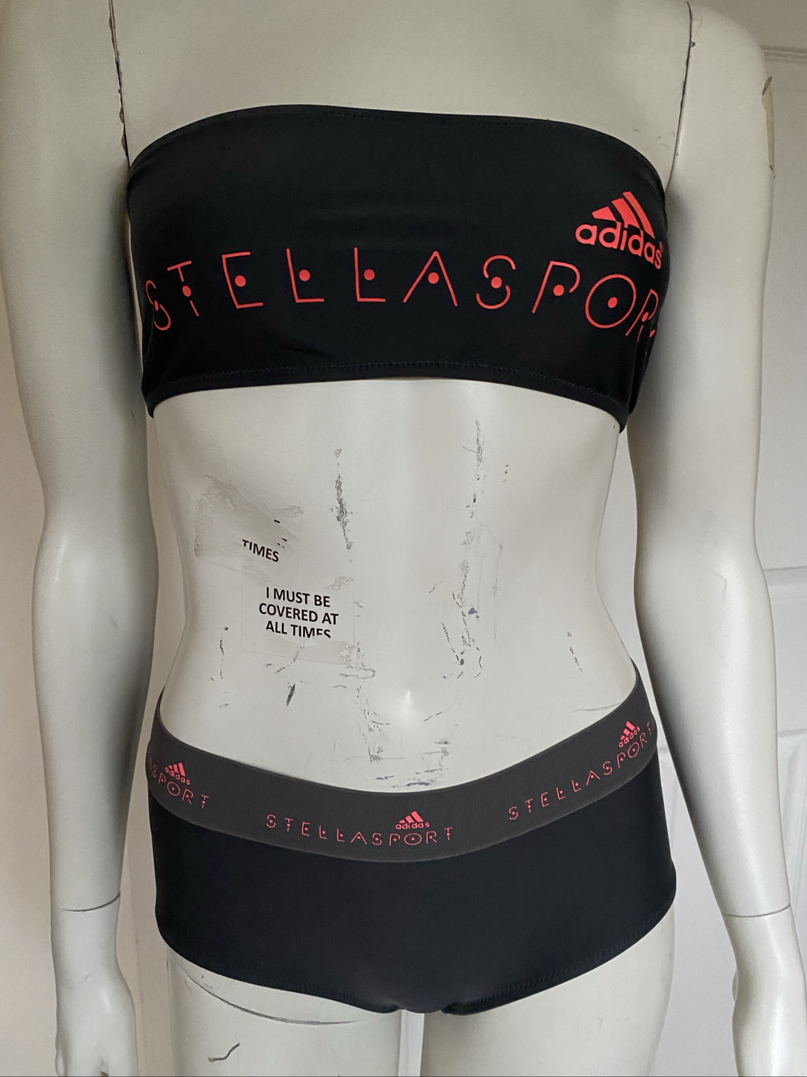 Adidas x Stella McCartney Grey & Pink Stellasport Bandeau Bikini Set - Size S (8-10) image 5