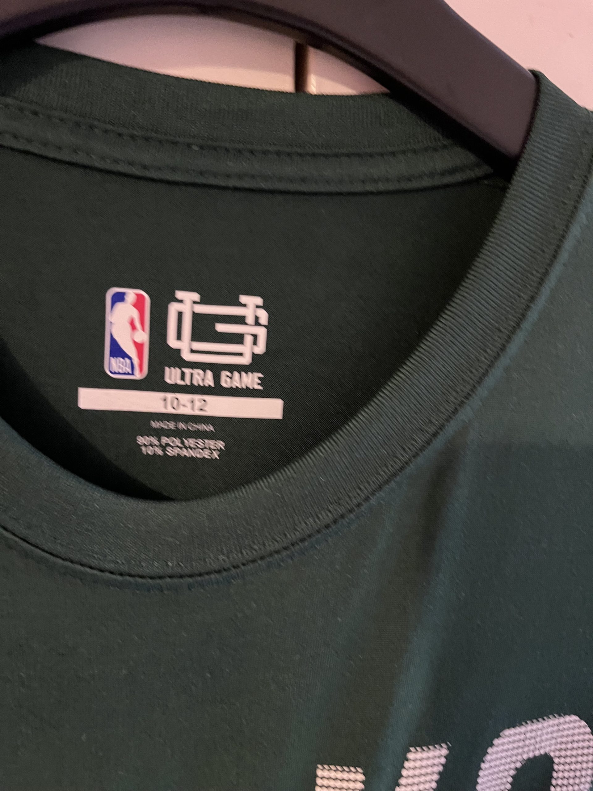 NBA Bucks Green Basketball Sweatshirt Kids 10-12 image 2