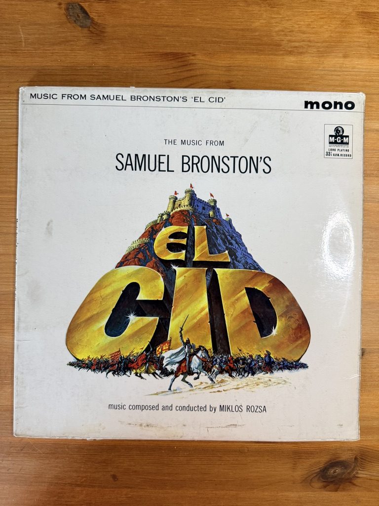 Miklos Rozsa MGM Mono Vinyl Record Music From Samuel Bronston's El Cid