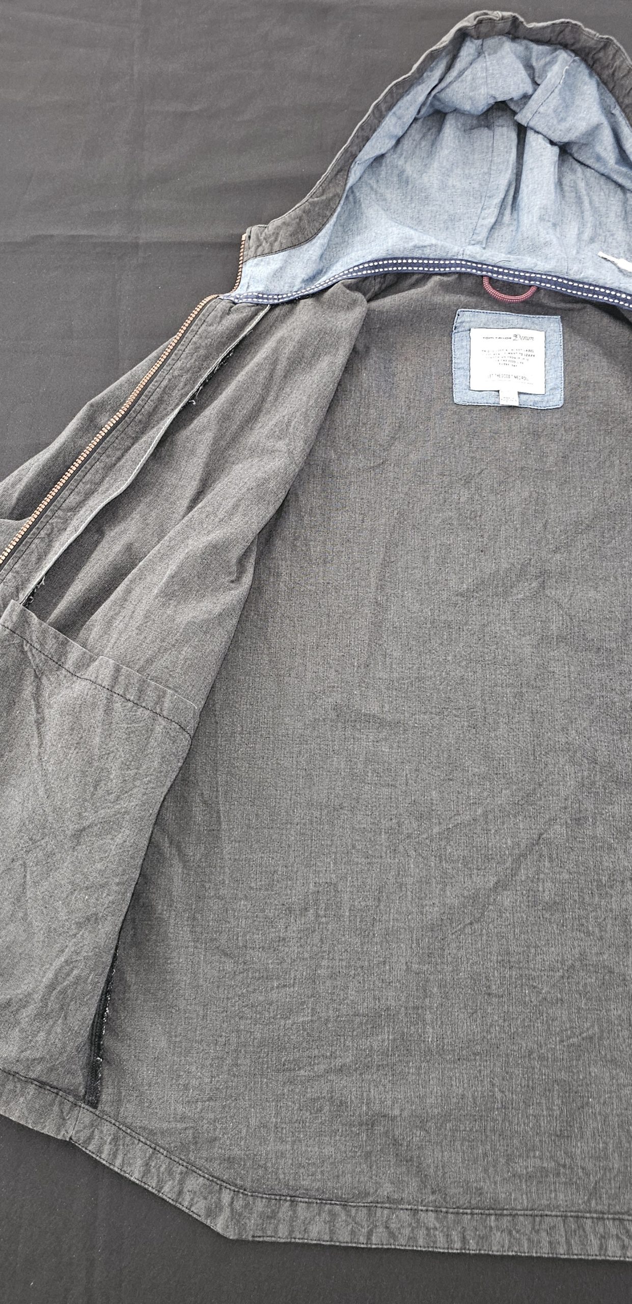 Tom Tailor Denim Grey Hooded Jacket XL image 6