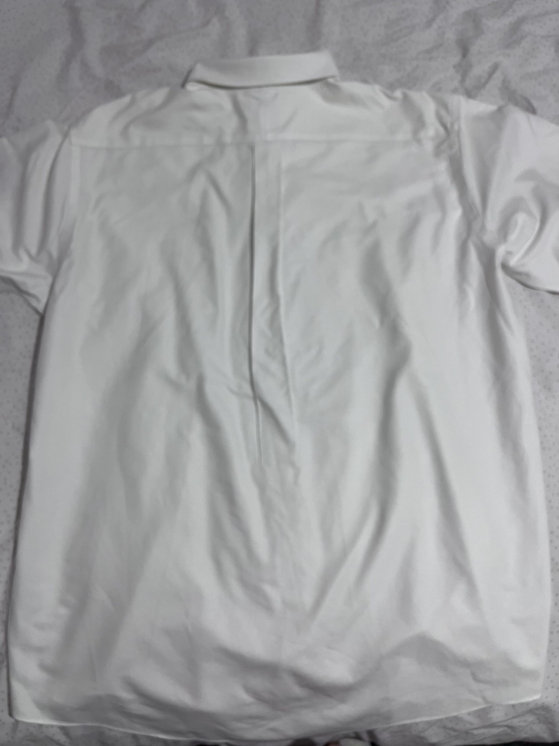 L.L.Bean White Traditional Fit Cotton Polo Shirt Large image 3