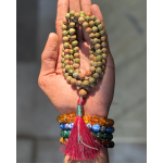 Unakite Gemstone Jap Mala Necklace 108+1 Beads – Natural Certified Stone for Prayer, Meditation & Spiritual Growth