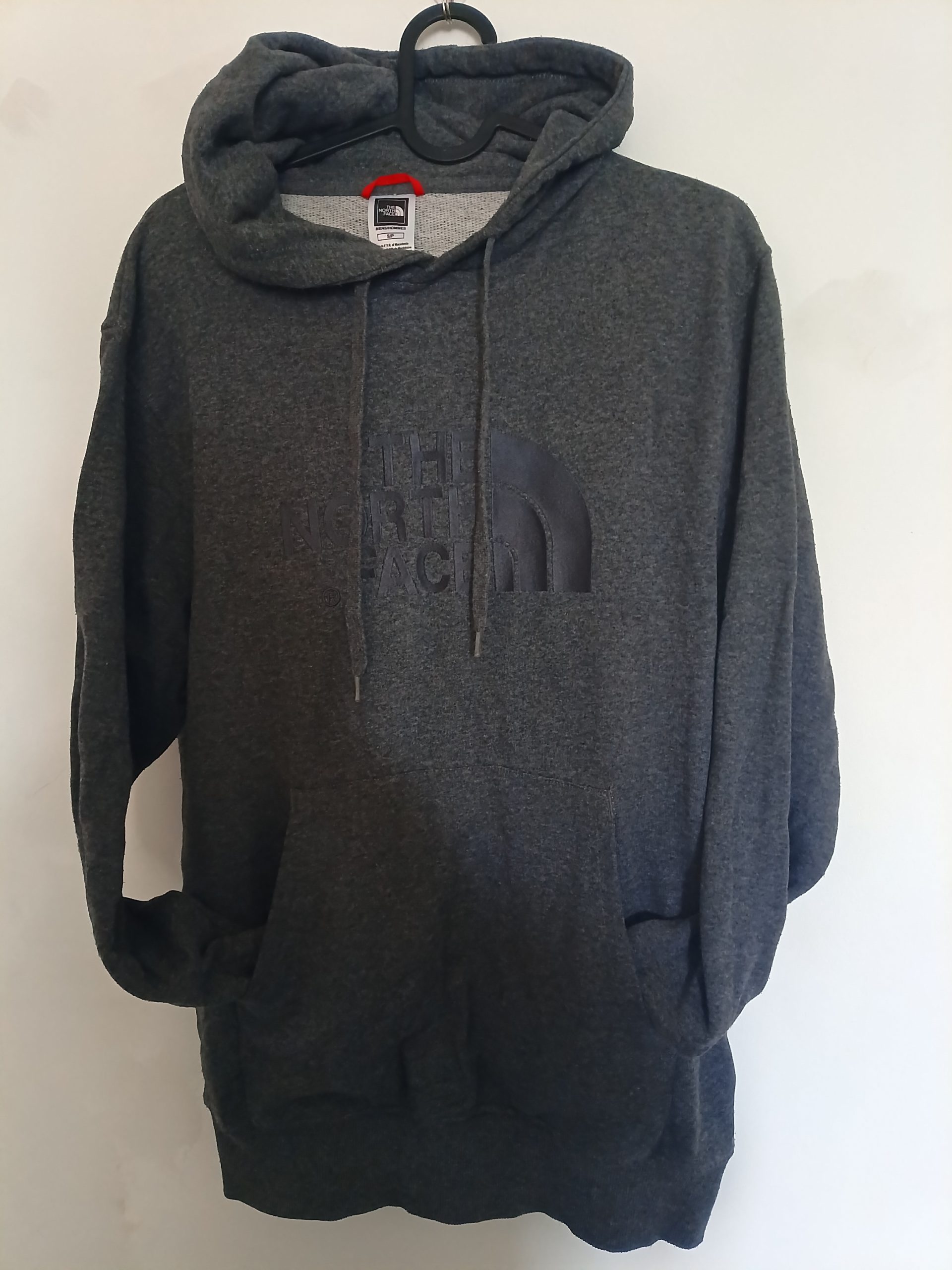 The North Face Drew Peak Hoodie Embroidered Logo Mens Grey Size S