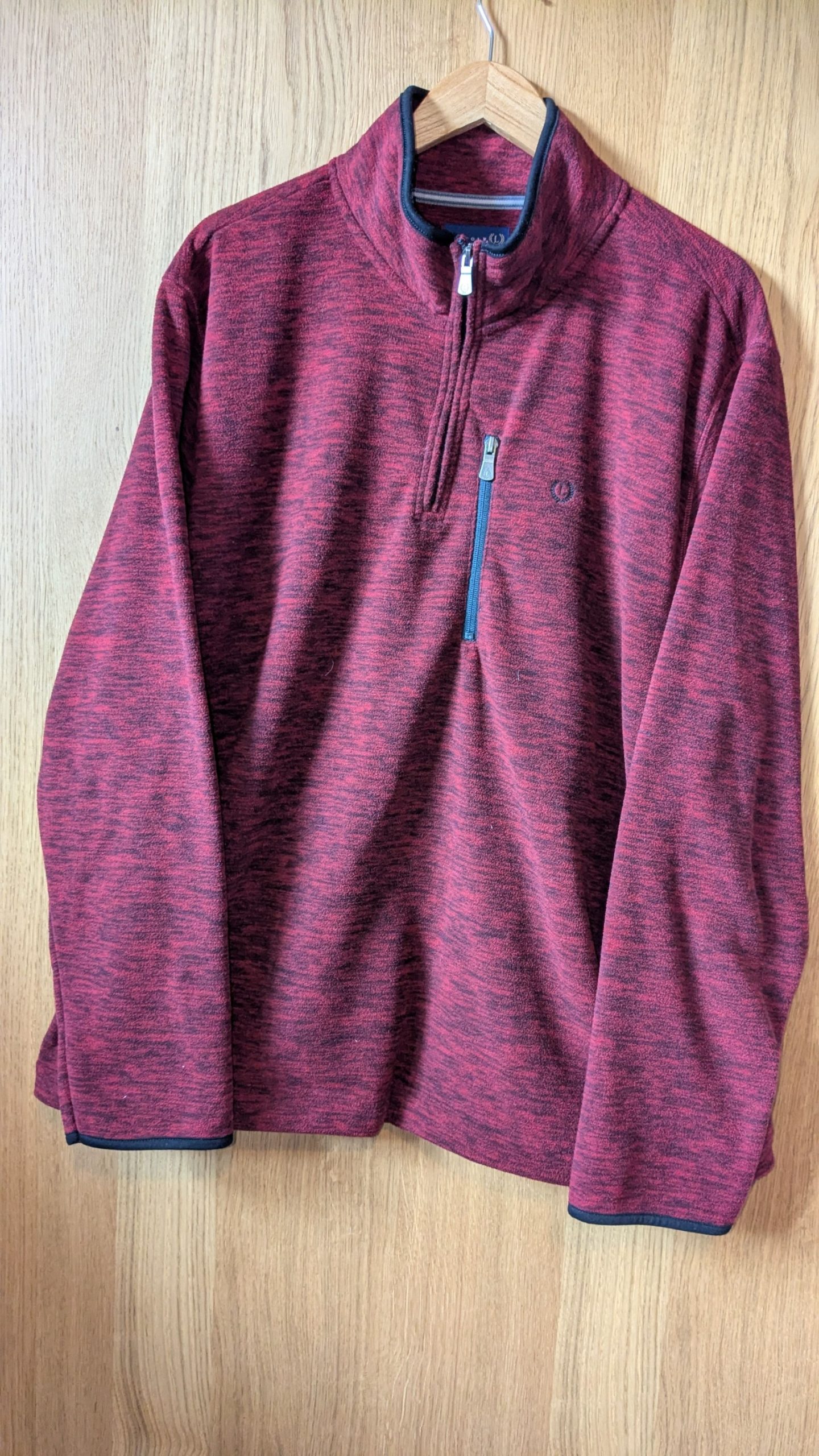 Lincoln Red Marl Fleece Half Zip Sweater XXL Men's