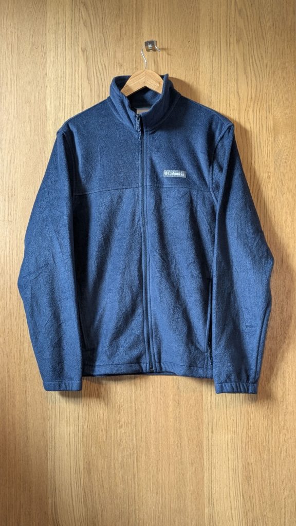 Columbia Navy Blue Fleece Jacket Medium Soft Lightweight