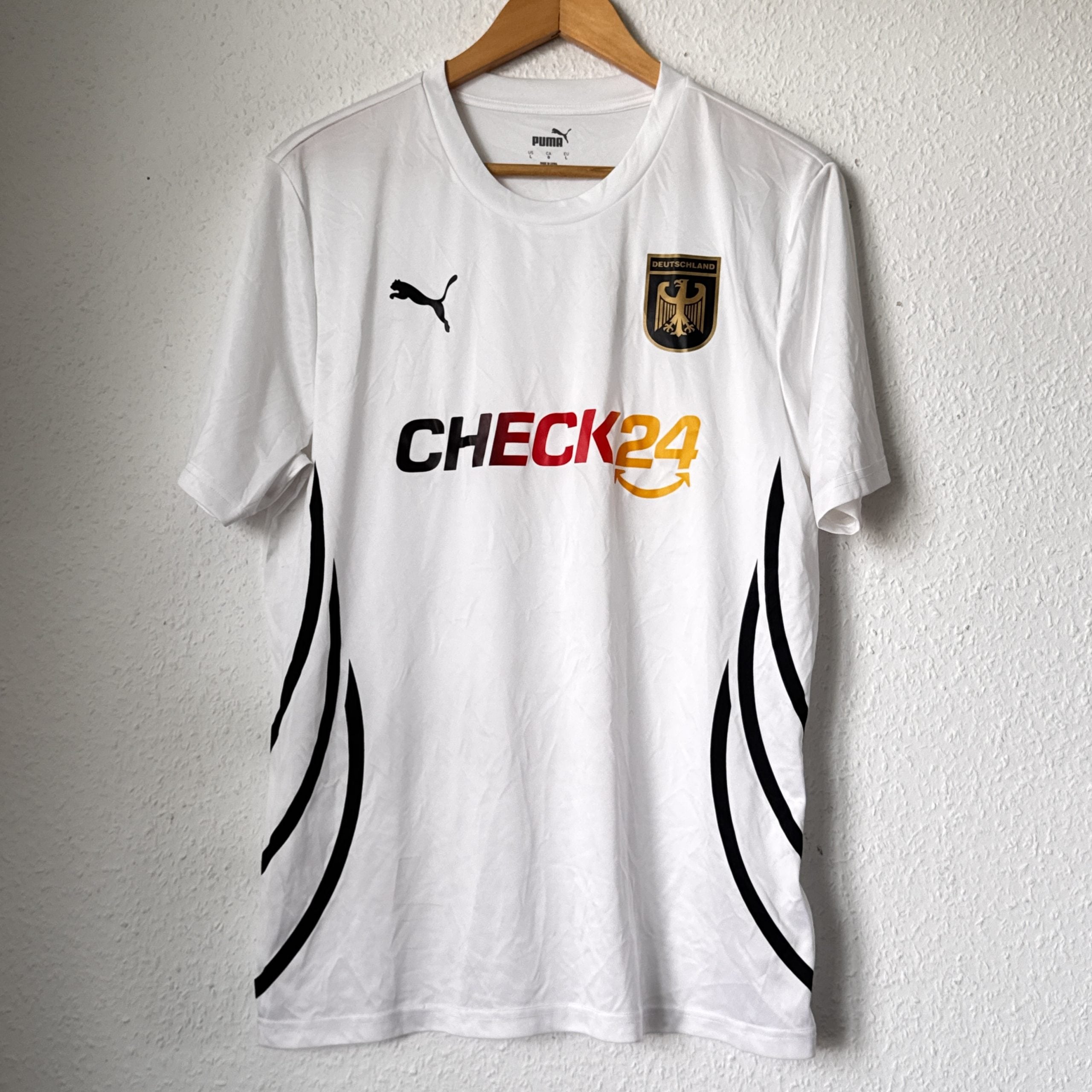 Puma White Germany Football Jersey Size L Check24 Logo 2803