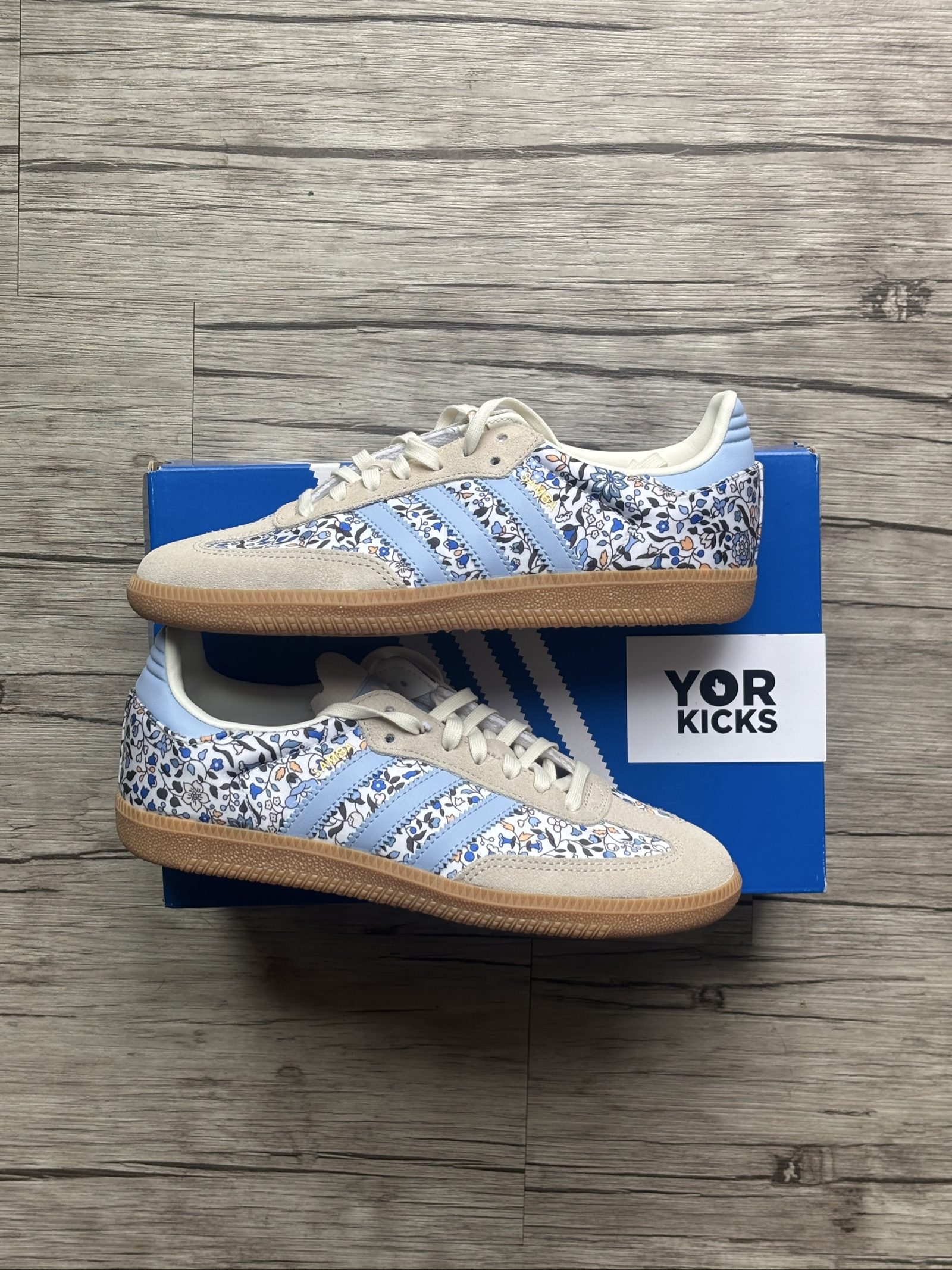 UK 5 Juniors Adidas Samba OG J | Floral Blue JP8080 |