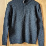 Polo Ralph Lauren Charcoal Wool Blend Half Zip Sweater Large