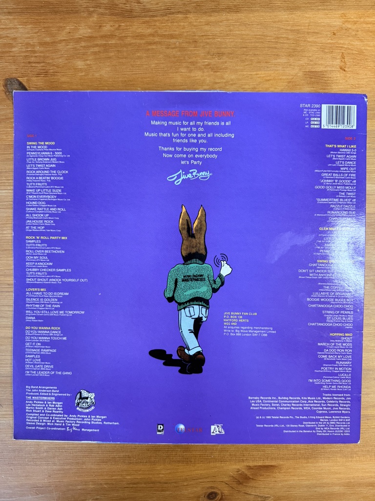 Jive Bunny The Album Vinyl LP Record VG+ image 2