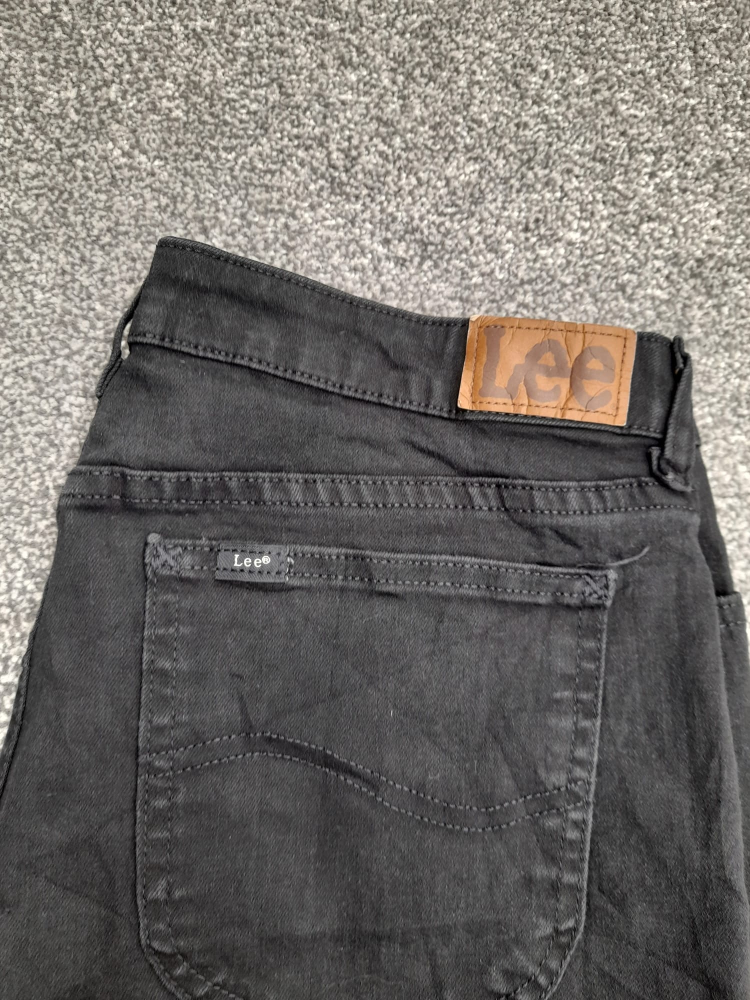 Black Lee denim shorts classic 34" image 2