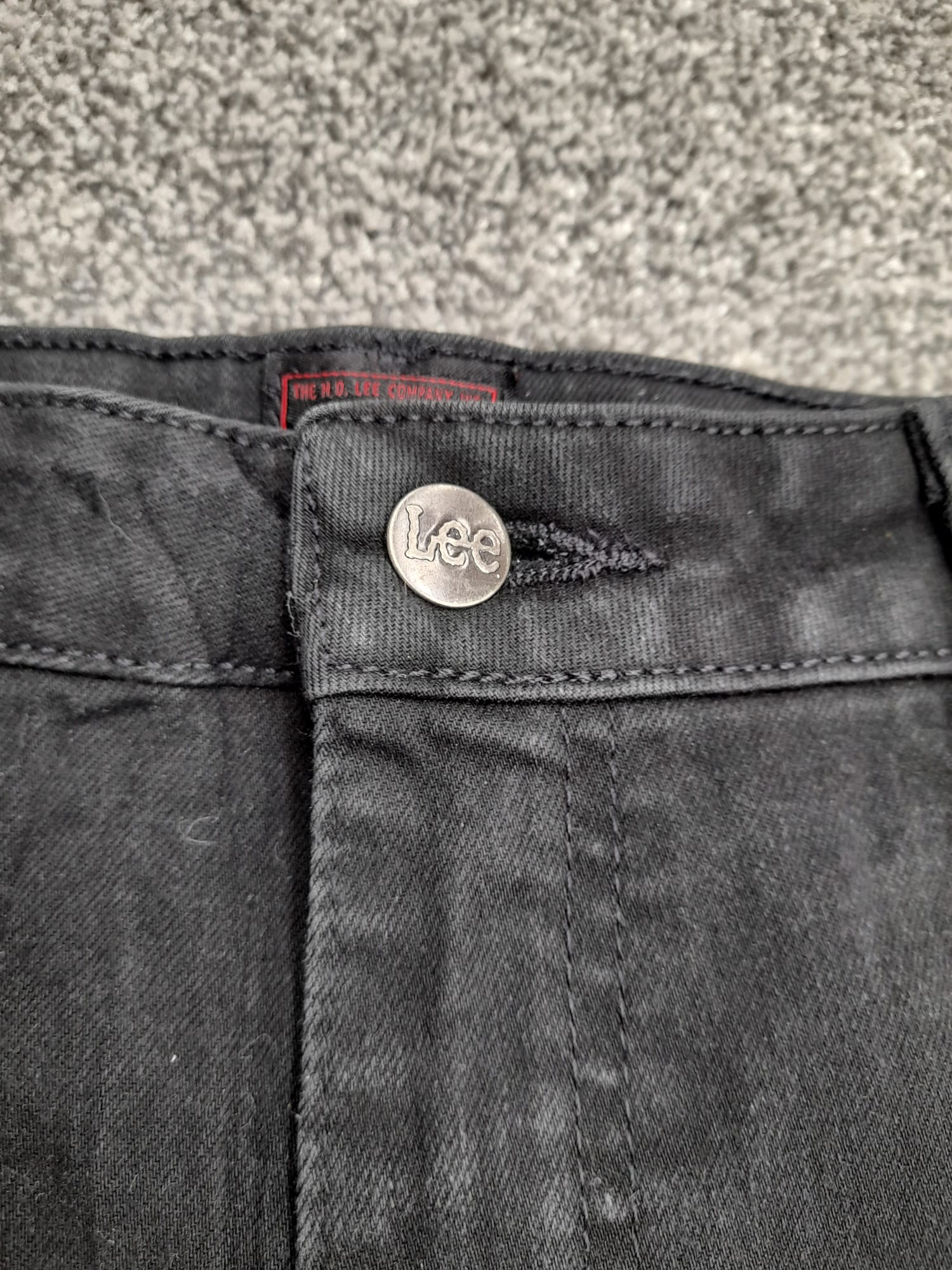 Black Lee denim shorts classic 34" image 4