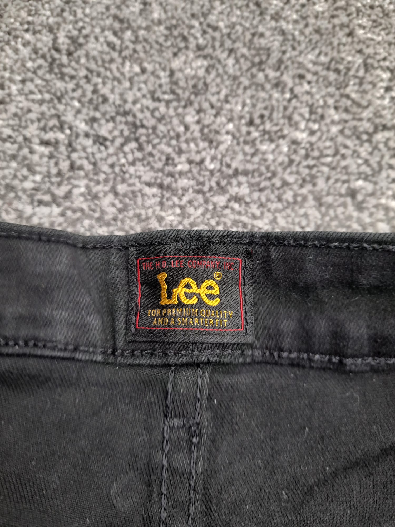 Black Lee denim shorts classic 34" image 8