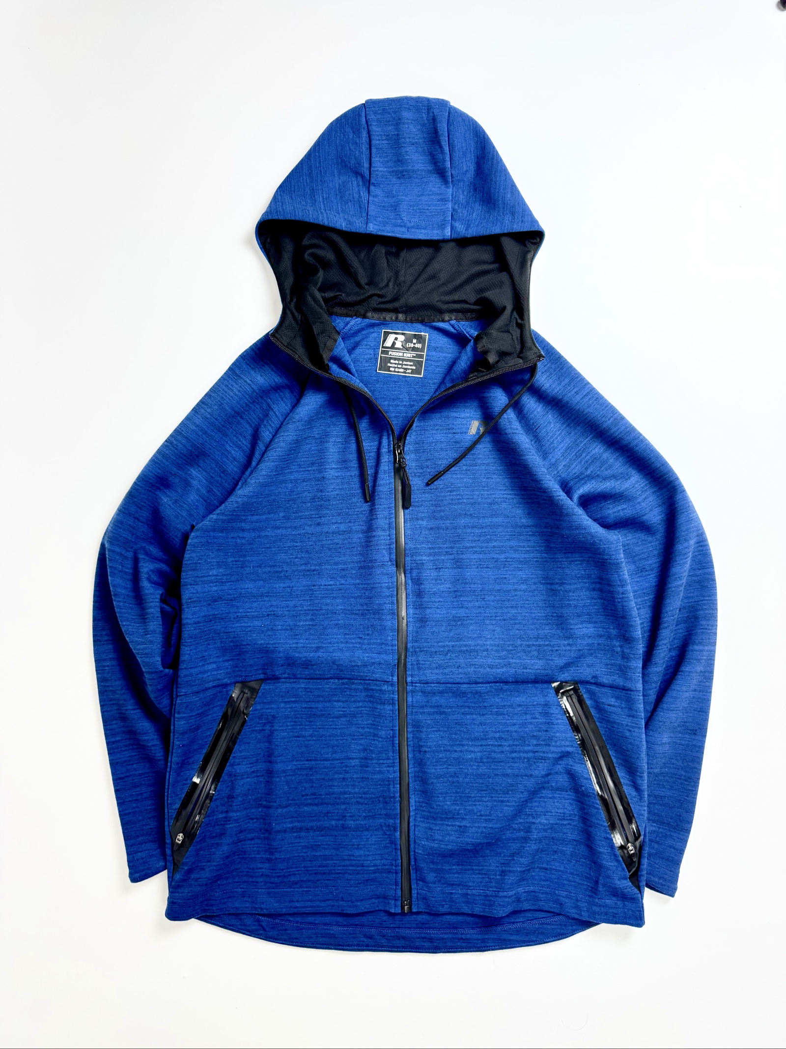 Russell Athletic Blue Fusion Knit Hoodie Zip-up Medium