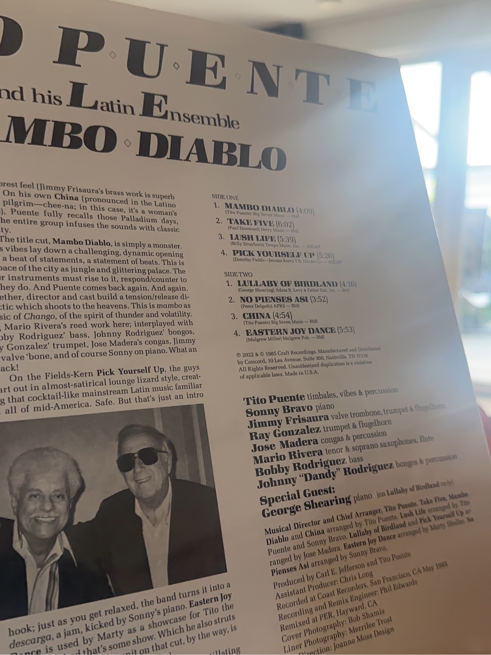 Tito Puente Mambo Diablo Vinyl Record 180g Limited Edition