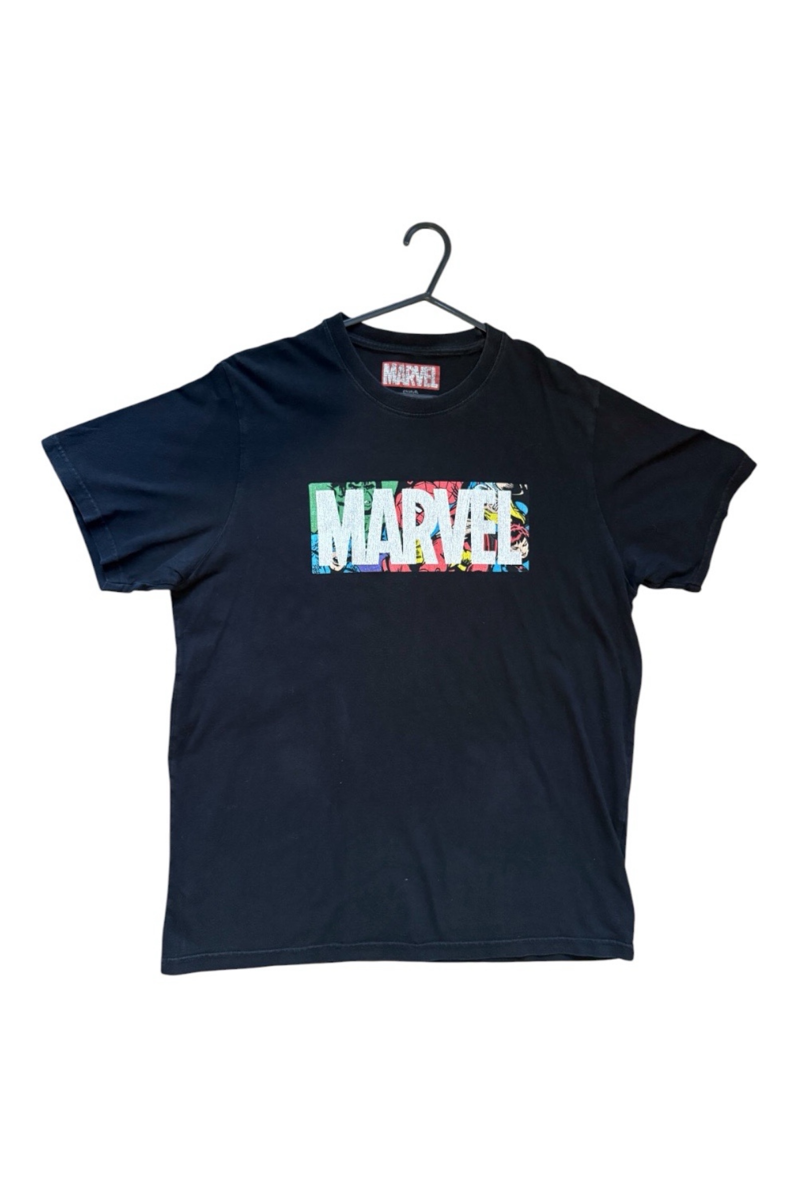 Pull&Bear Marvel T Shirt M Black Graphic Tee Menswear / Unisex