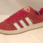Adidas Red White Campus Suede Trainers UK 9