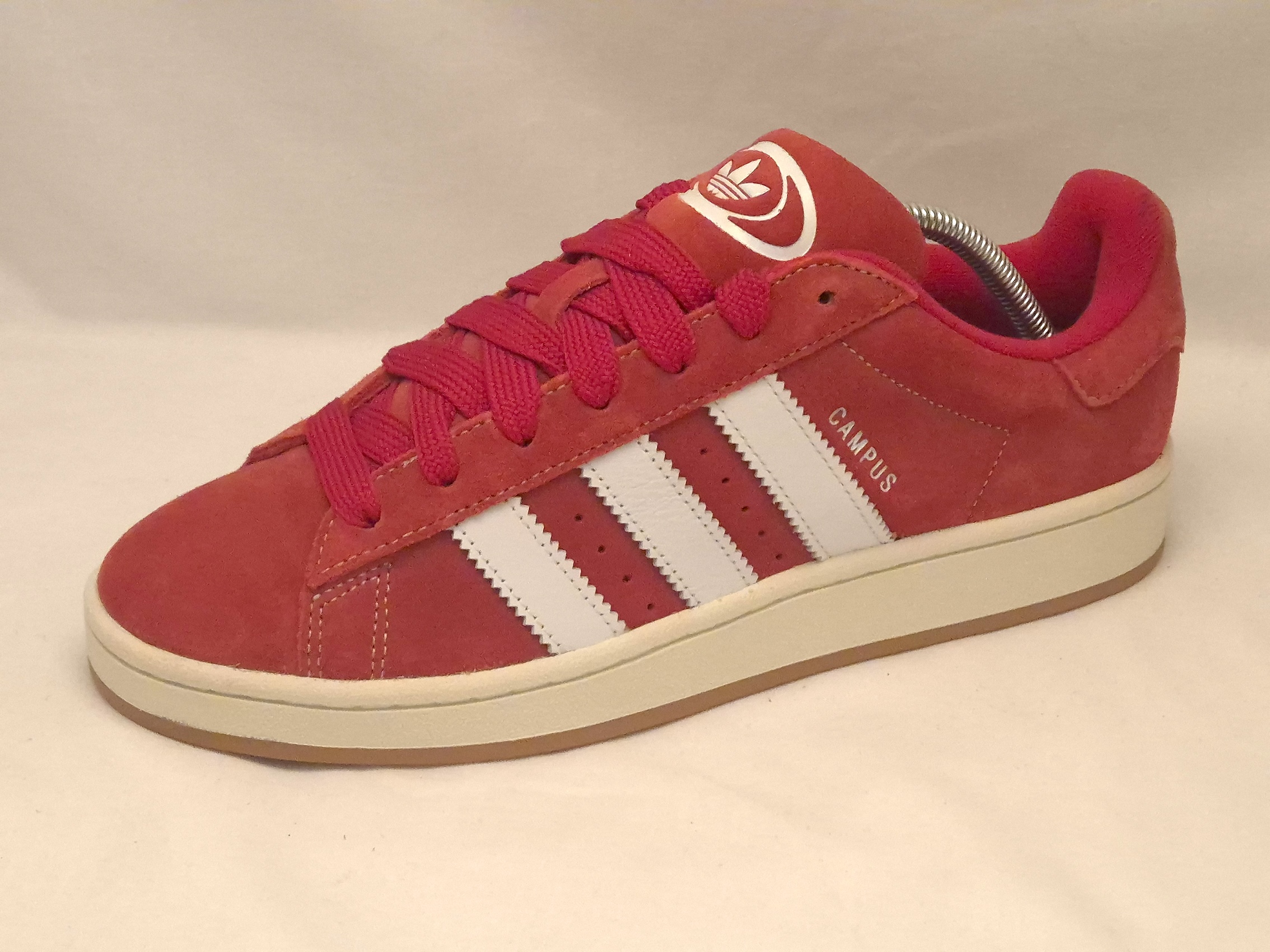 Adidas Red White Campus Suede Trainers UK 9