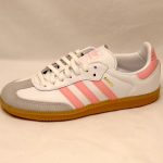 Adidas White & Pink Samba Classic Trainers UK 5
