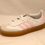 Adidas White & Pink Samba Trainers UK 6