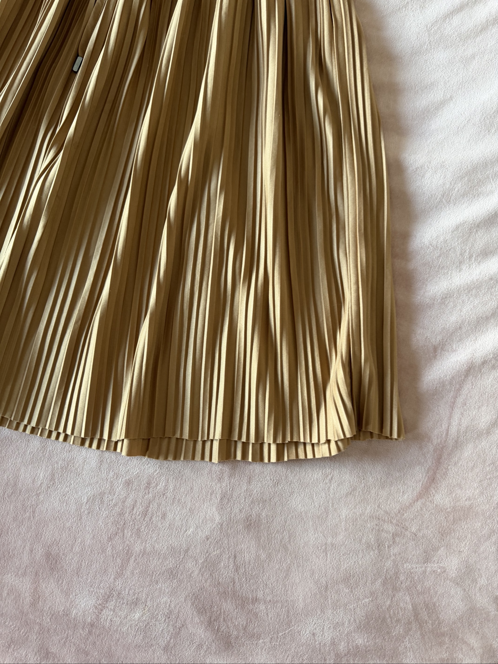EDC by Esprit Beige Parisian Midi Skirt Medium Drawstring Waist image 3
