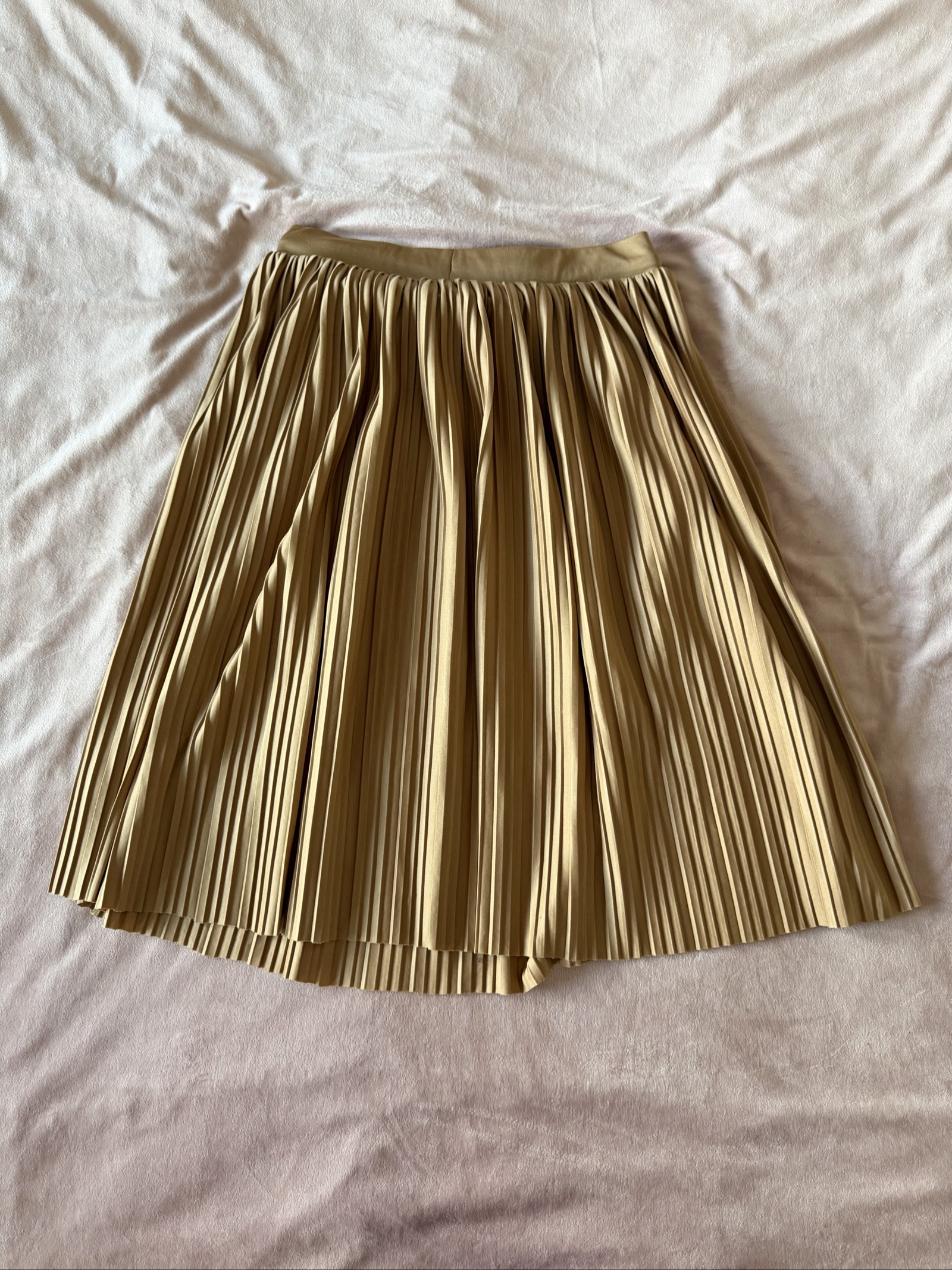 EDC by Esprit Beige Parisian Midi Skirt Medium Drawstring Waist image 5