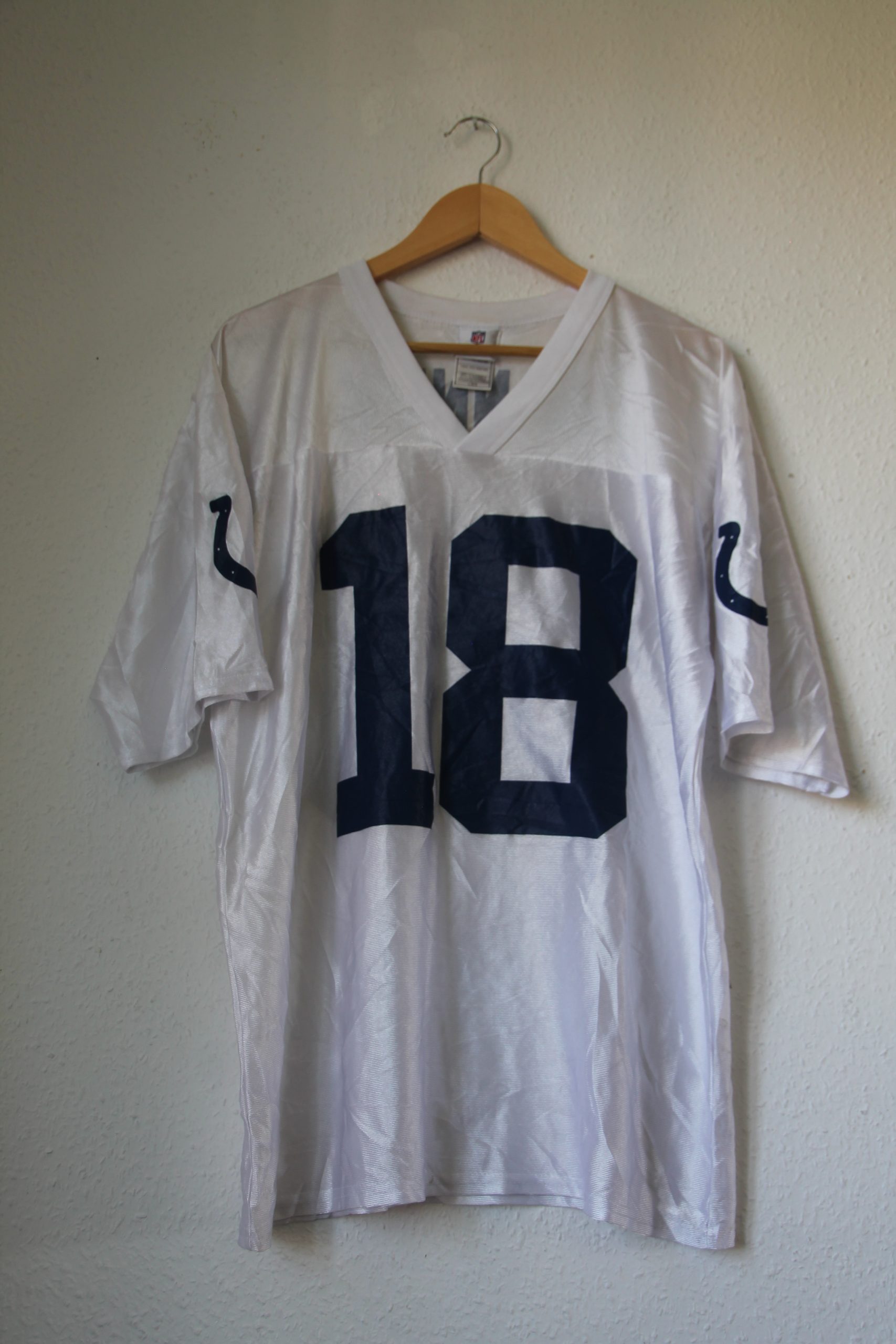 Zara White & Navy 18 V-Neck Oversized Shirt L 2732