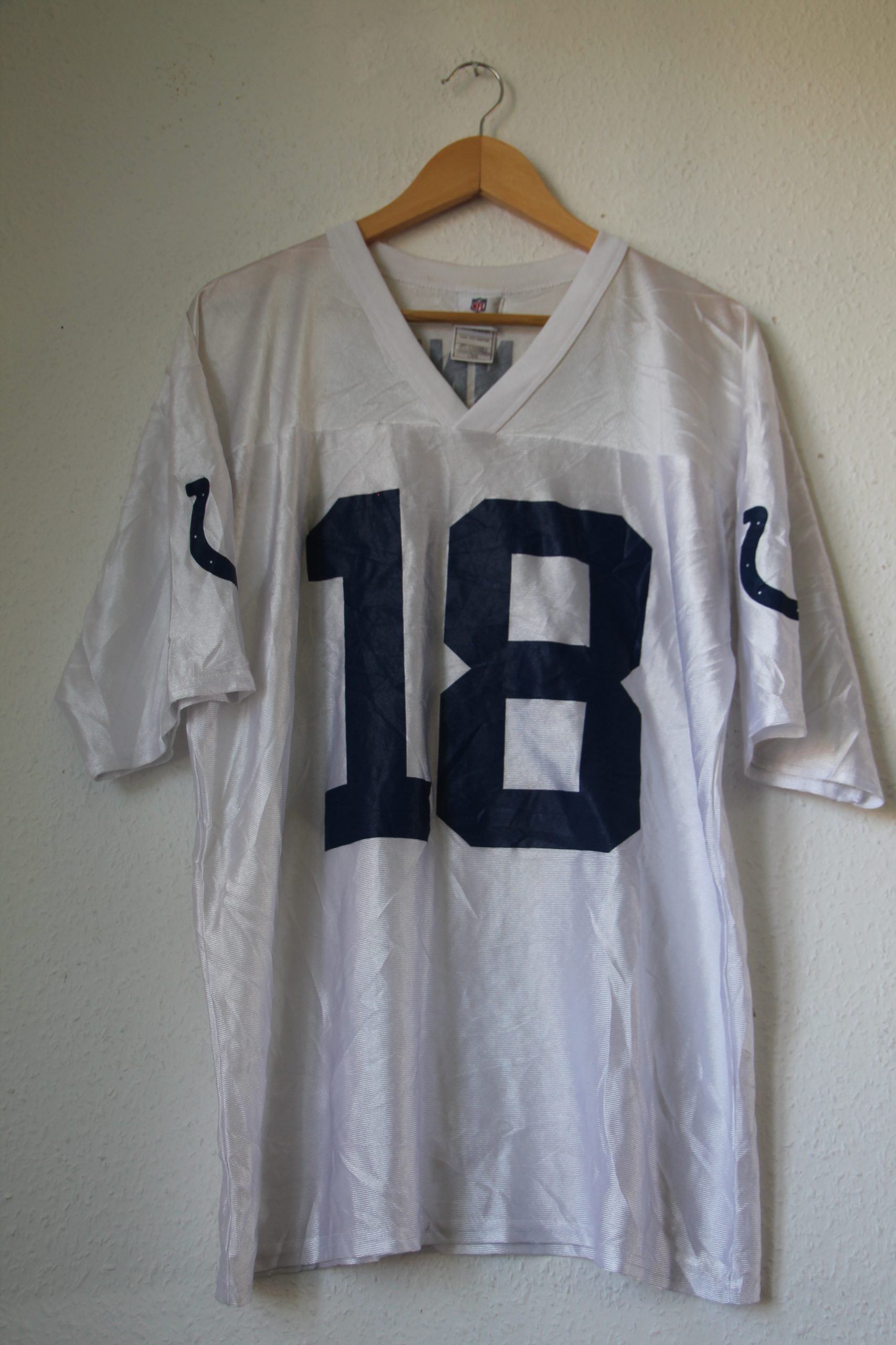 Zara White & Navy 18 V-Neck Oversized Shirt L 2732 image 3