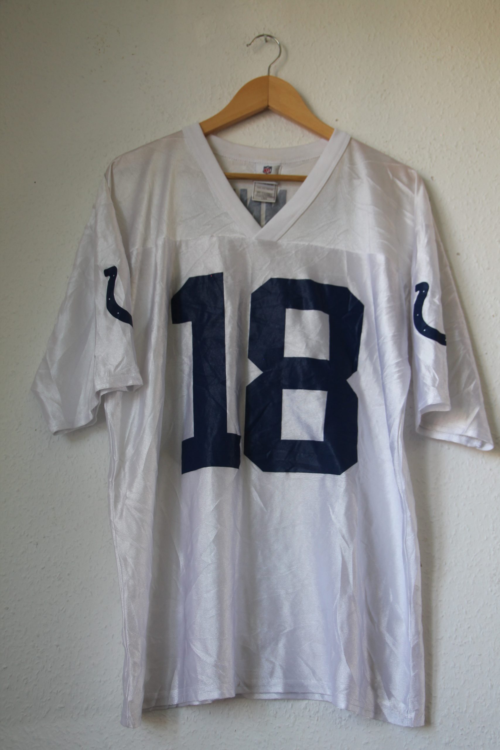 Zara White & Navy 18 V-Neck Oversized Shirt L 2732 image 4