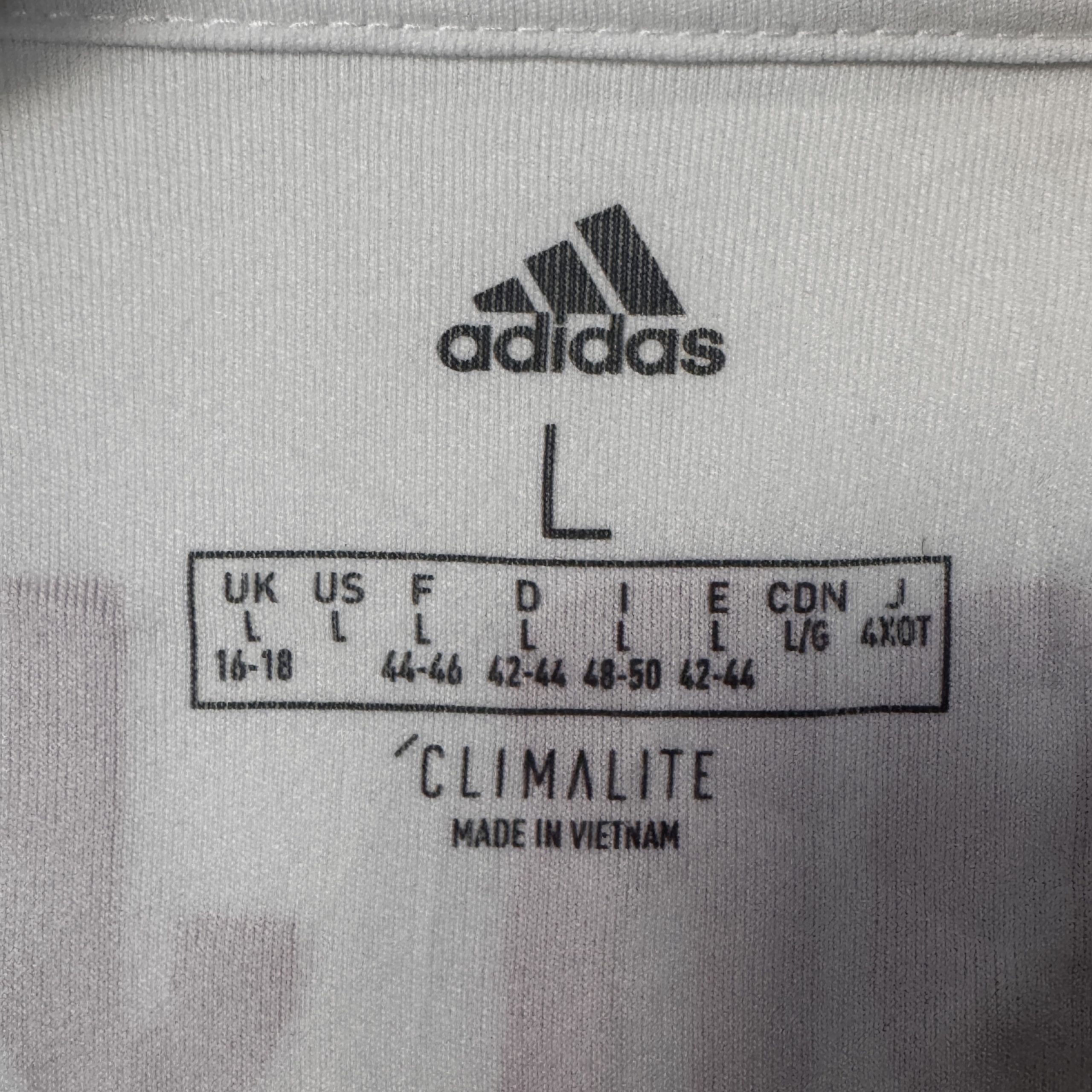 Adidas White & Grey Taylor John Jennings 18 Football Shirt L 2743 image 8