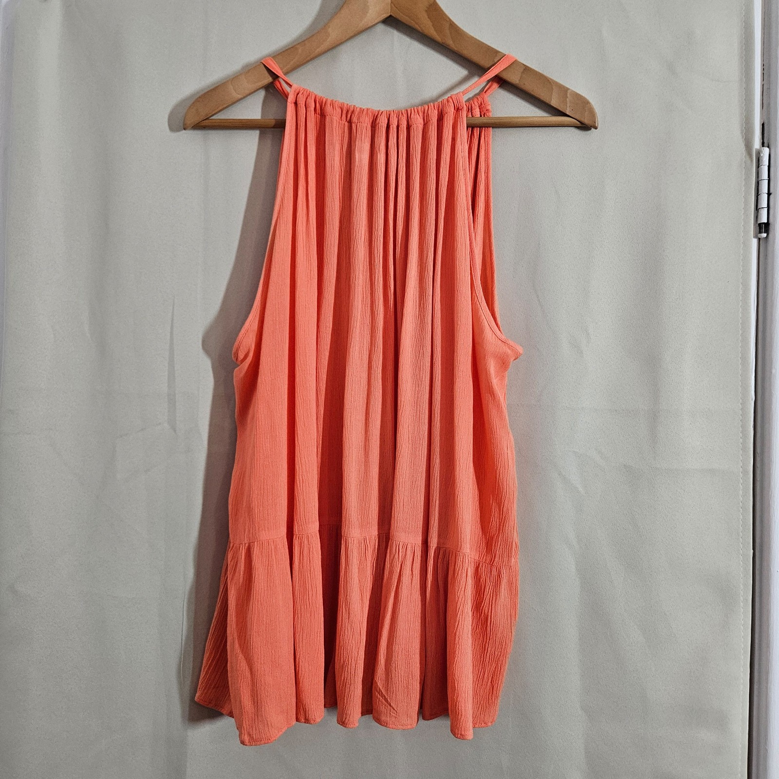 Papaya Peach Flowy Summer Top UK 18