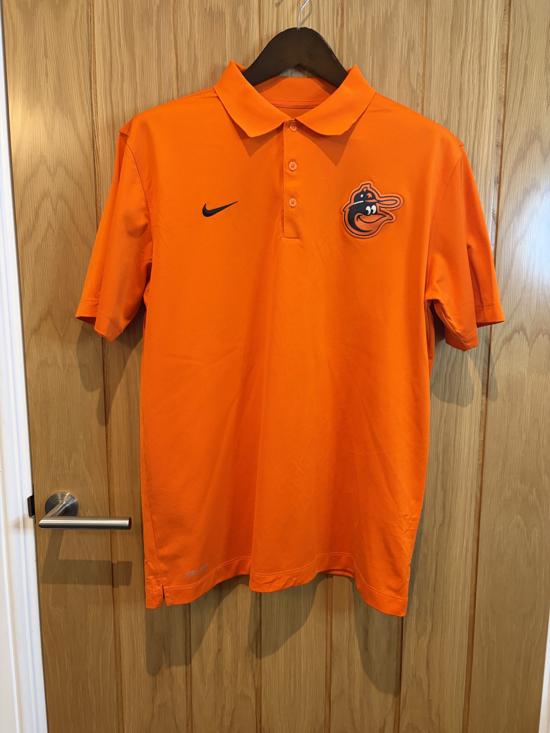 Nike Dri-FIT Baltimore Orioles Polo Shirt Orange MLB Baseball Mens Large