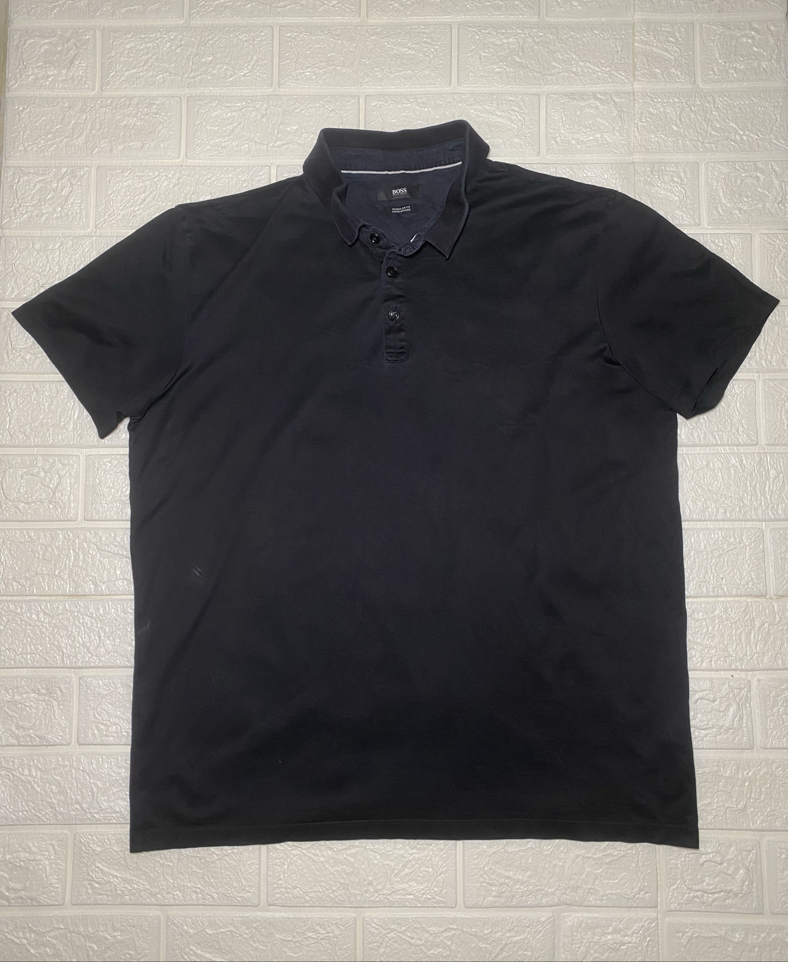 Polo Hugo Boss Black Cotton Polo Shirt Regular Fit
