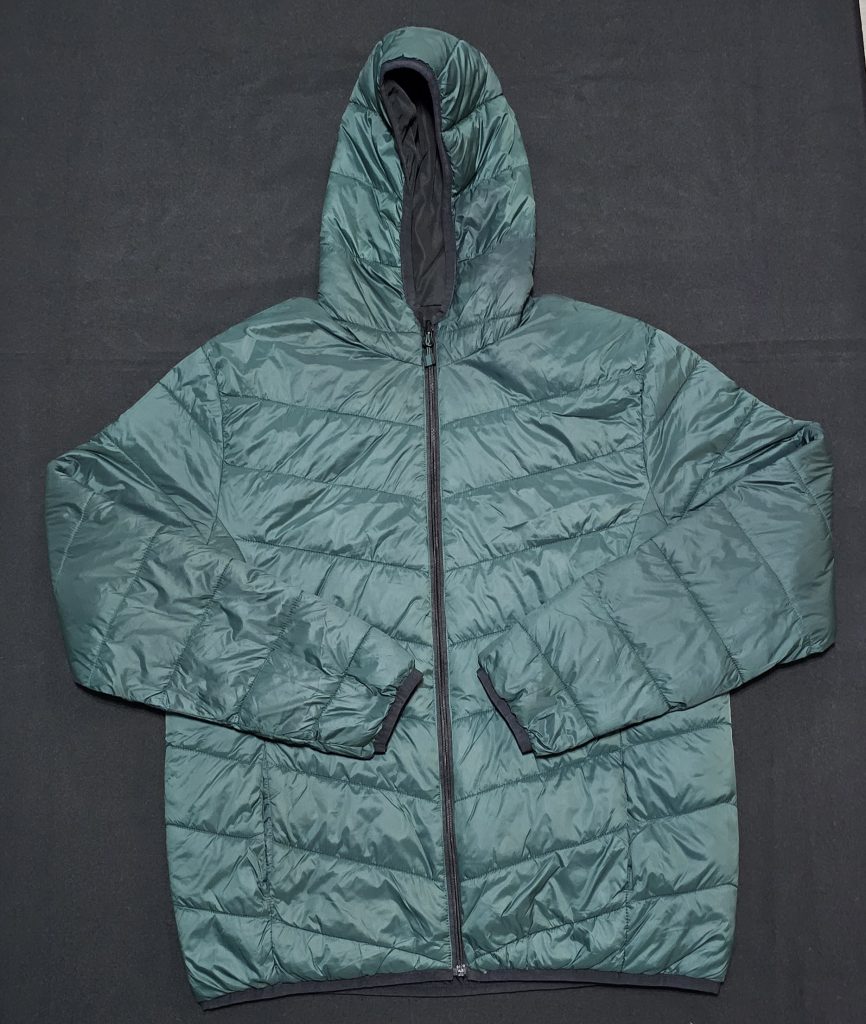 Crane Black & Green Reversible Puffer Jacket Large