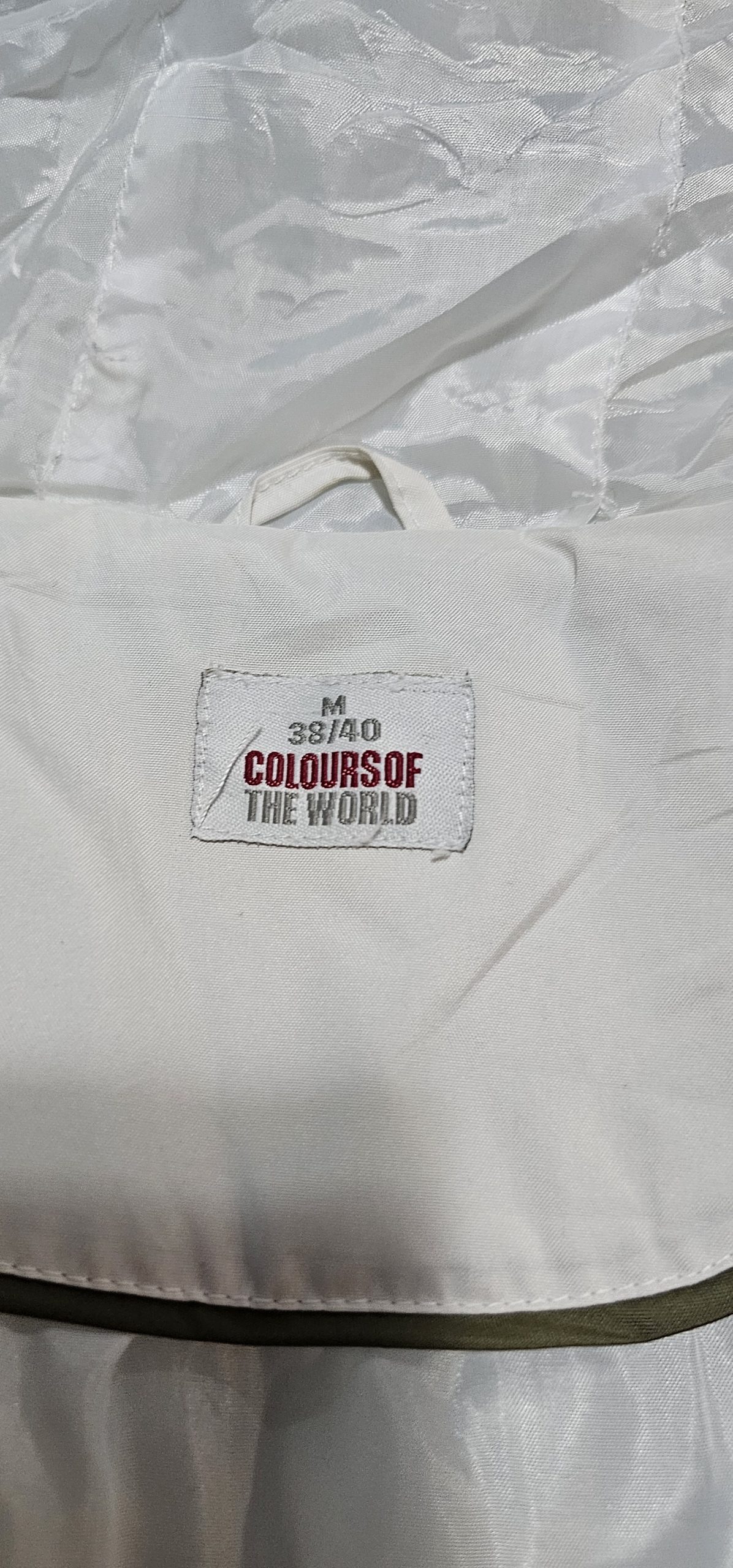 Colours of the World White Puffer Gilet Vest Medium with Faux Fur Hood image 4