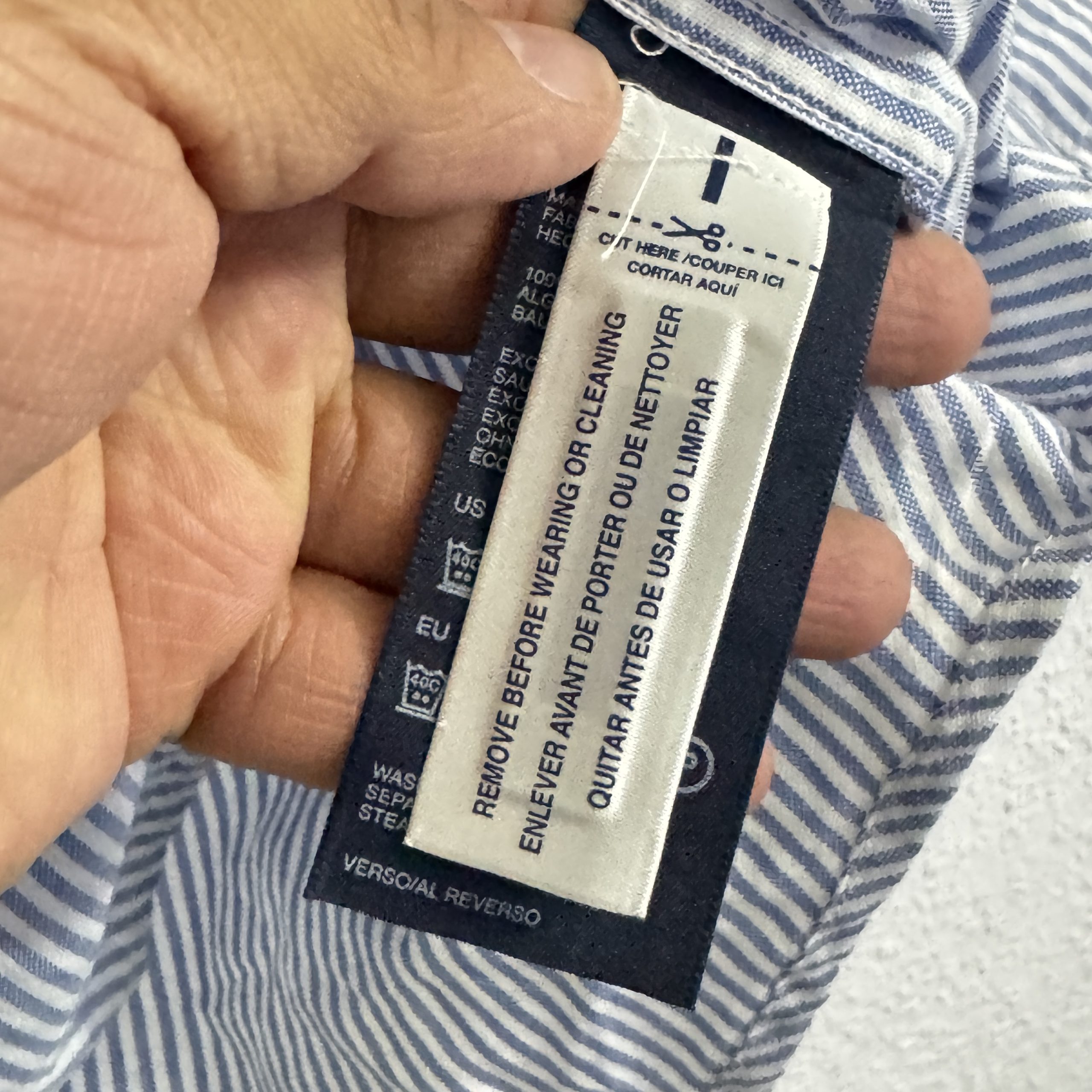 Tommy Hilfiger Blue & White Striped Shirt Large Cotton 2213 image 6
