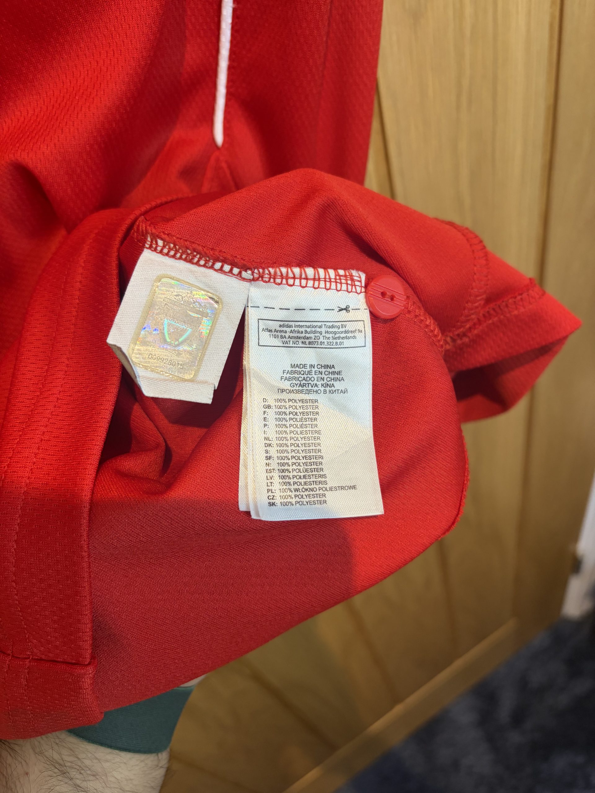 Adidas Vintage Liverpool FC Polo Shirt Mens XS Red Climalite Football Top image 5