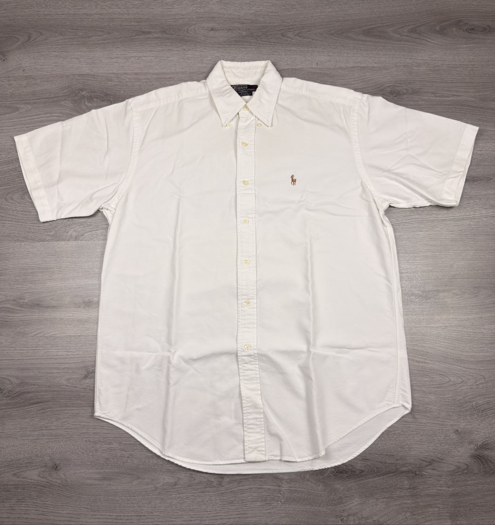Ralph Lauren White Cotton Short Sleeve Shirt Medium (1561)