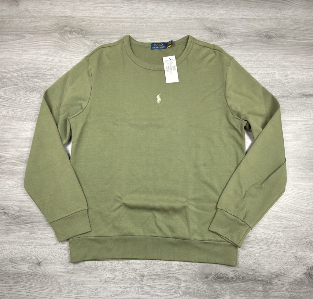 Polo Ralph Lauren Green Cotton Blend Sweatshirt Large Men's(1407)