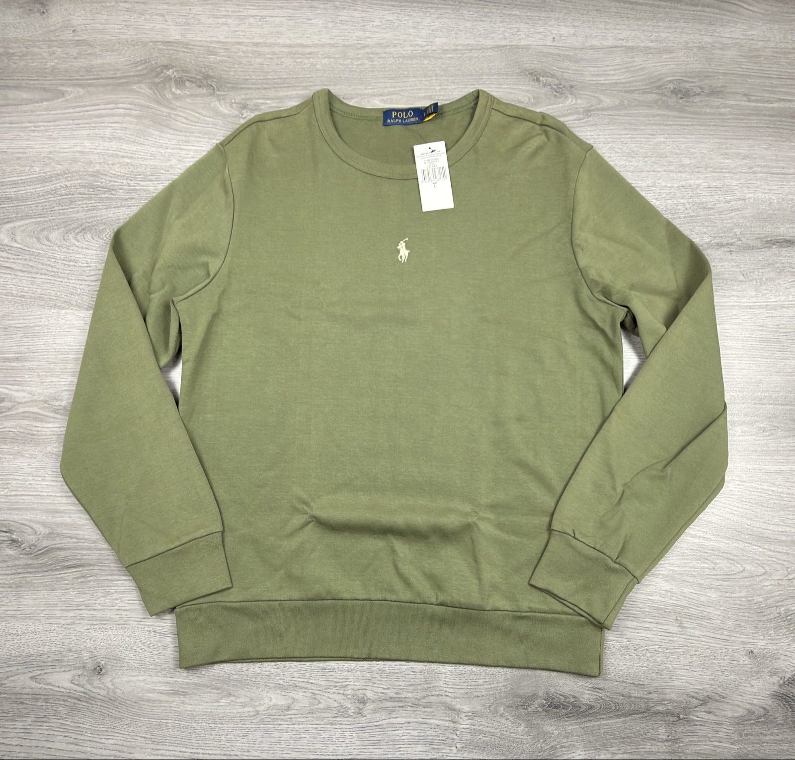 Polo Ralph Lauren Green Cotton Blend Sweatshirt Large Men's(1407)