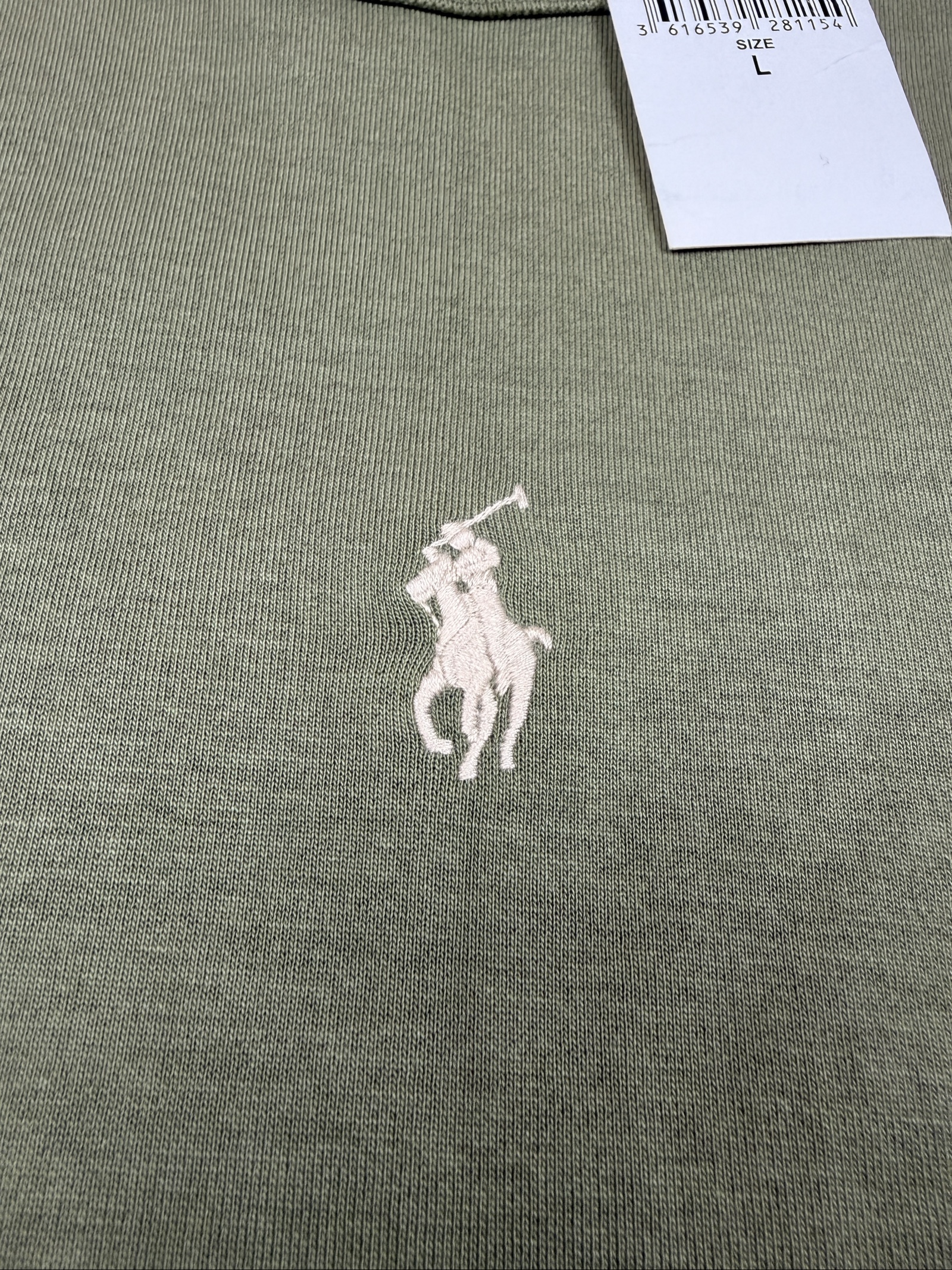 Polo Ralph Lauren Green Cotton Blend Sweatshirt Large Men's(1407) image 3