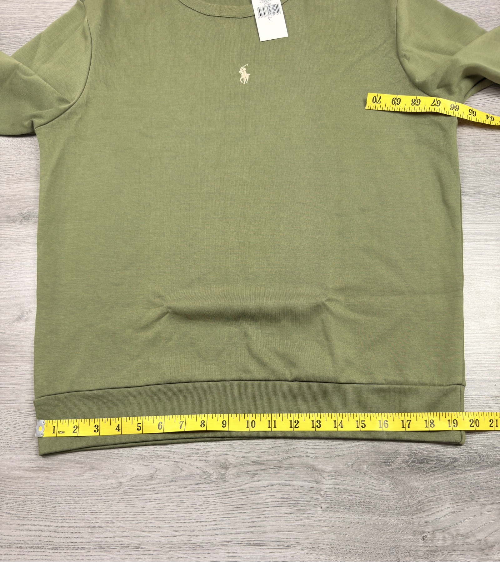Polo Ralph Lauren Green Cotton Blend Sweatshirt Large Men's(1407) image 4