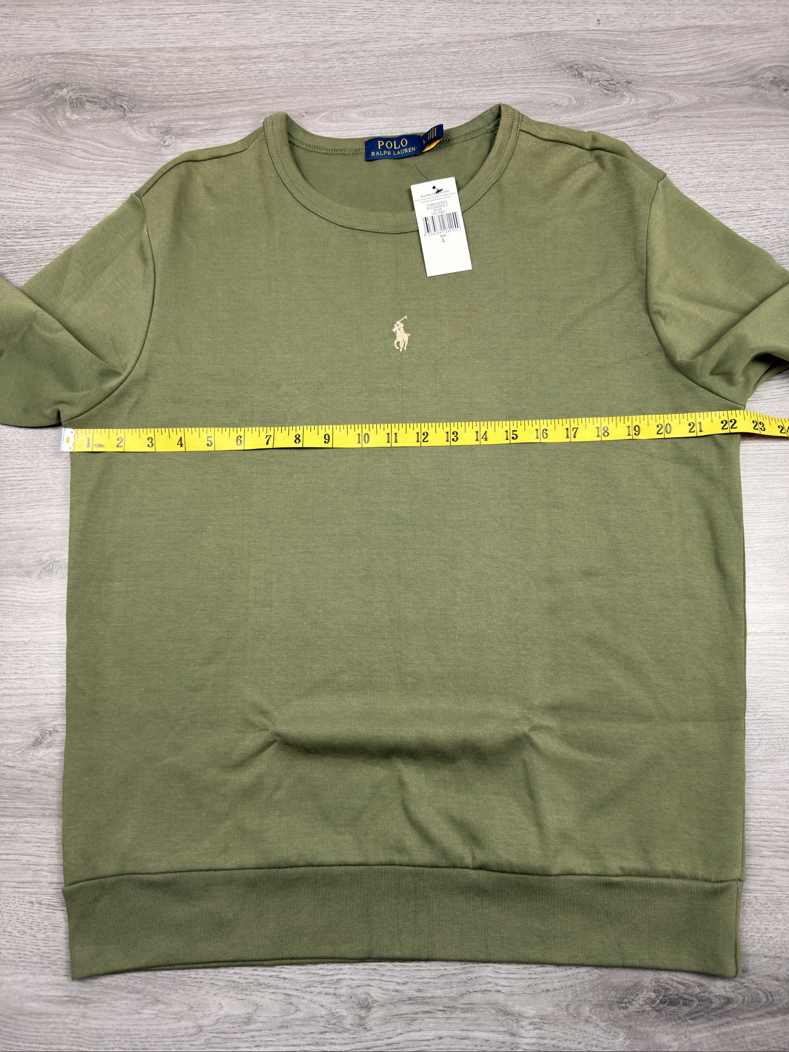 Polo Ralph Lauren Green Cotton Blend Sweatshirt Large Men's(1407) image 5