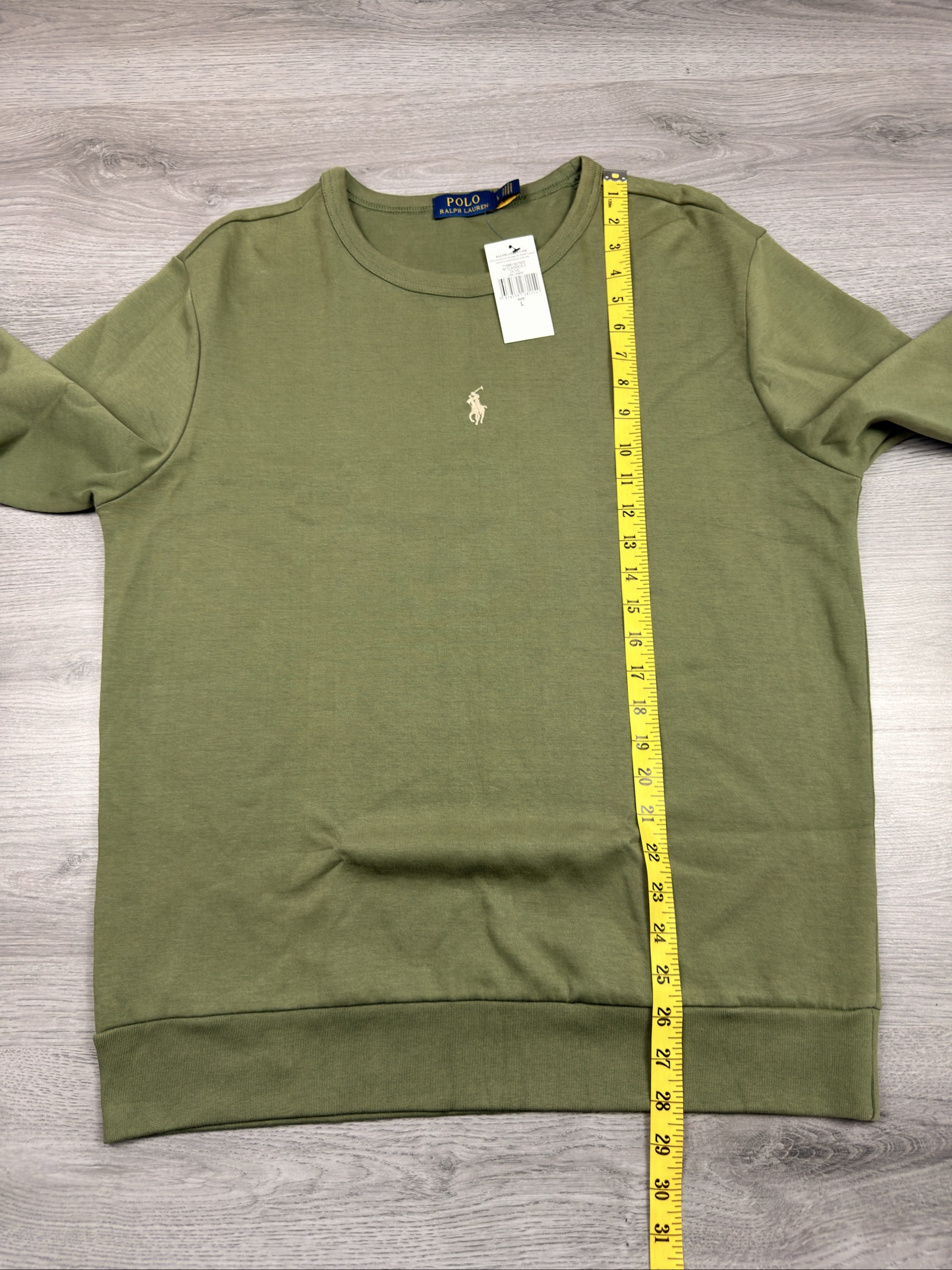 Polo Ralph Lauren Green Cotton Blend Sweatshirt Large Men's(1407) image 6